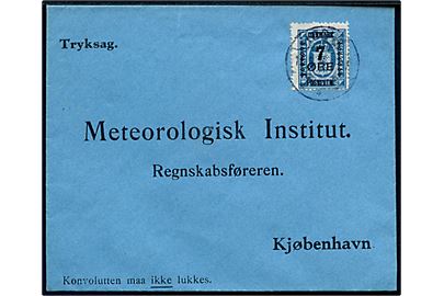 7/4 øre Provisorium på fortrykt tryksag fra Rødby d. 16.6.1926 til Meteorologisk Institut, København.