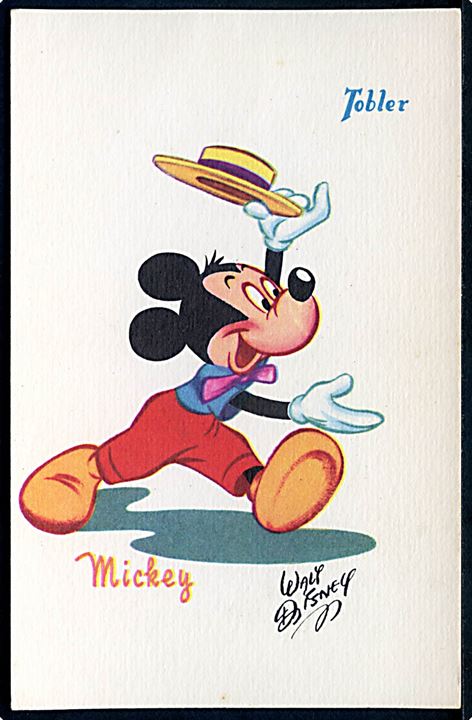 Walt Disney. Mickey Mouse. Fransk reklame for “Tobler” chokolade. Georges Lang, Paris u/no.