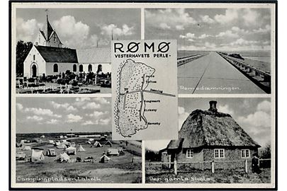 Rømø Vesterhavets Perle. Partier og landkort. Stenders no. 98728.