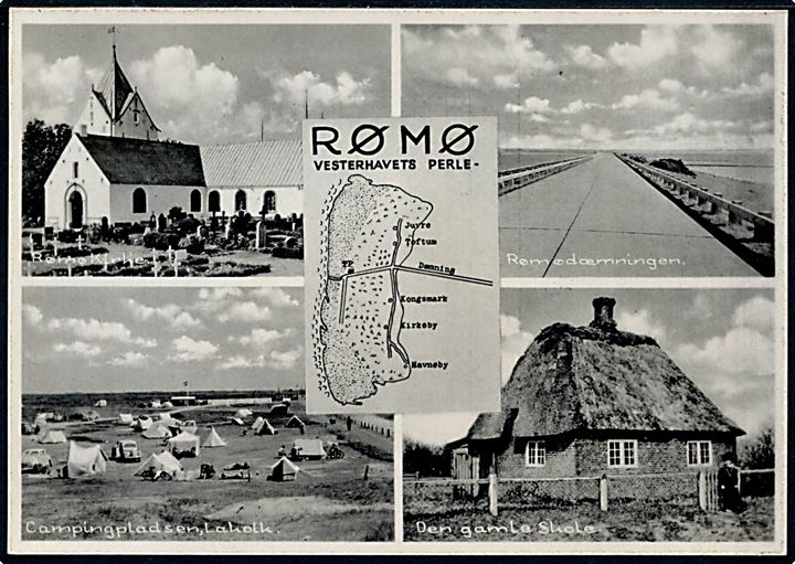 Rømø Vesterhavets Perle. Partier og landkort. Stenders no. 98728.