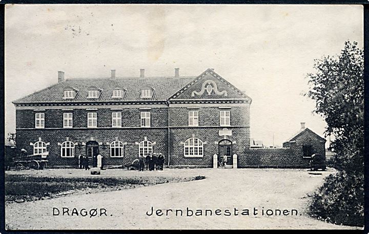 Dragør, jernbanestation. Stenders no. 11363.