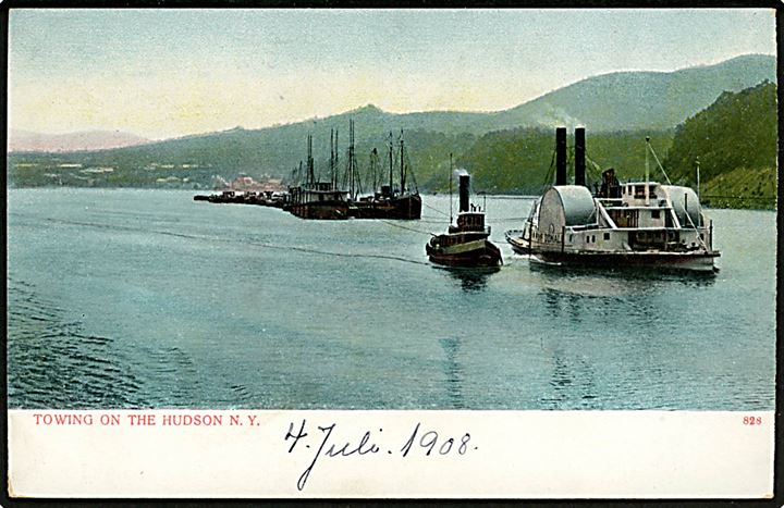 Towing on the Hudson, N.Y. No. 828.