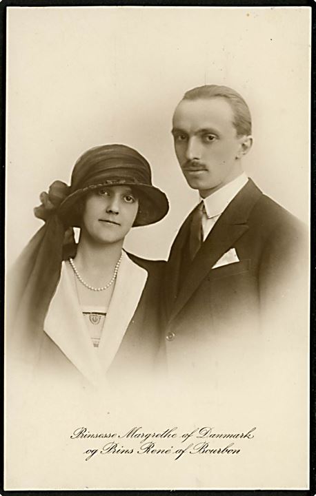 Prinsesse Margrethe af Danmark og Prins René af Bourbon. Bryllupsfoto. A. Vincent. no. 75