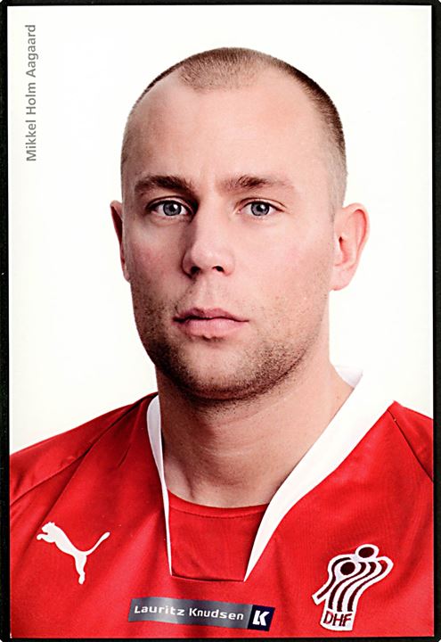 Håndbold Herrelandsholds spiller Mikkel Holm Aagaard i Officiel trøje anno 2007. 