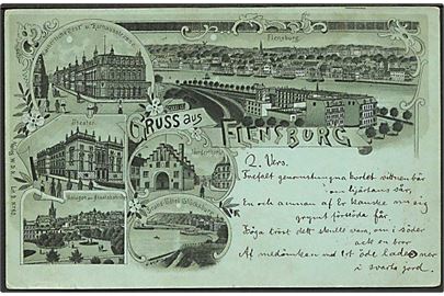 Gruss aus Flensborg, Tyskland. W.D.K. no. 69.
