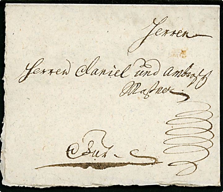 1759. Fuhrmannsbrief med fortrykt indhold fra Lindau d. 13.7.1759 til Chur, Schweiz.