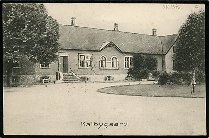 5 øre Fr. VIII på brevkort (Kalbygaard) annulleret med stjernestempel VORBASSE og sidestemplet Lunderskov d. 28.4.1910 til Vittrup pr. Holsted - omadresseret til pr. Brørup.