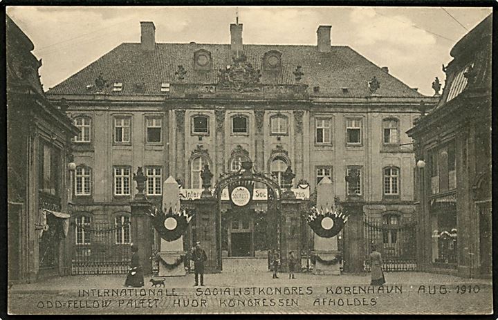 Bredgade 28, Odd Fellow Palæet International Socialist Kongres 1910. Socialdemokratisk Forlag u/no. Kvalitet 9