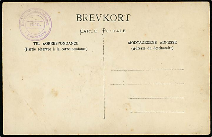 Islands Brygge. Havebrugsudstillingen 1912. Fotokort u/no. Stempel på bagsiden. Svag fold. Kvalitet 6