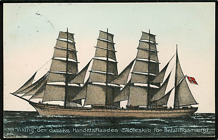 “Viking”, 4-mastet bark, skoleskib for befalingsmænd. Stenders no. 9259. Kvalitet 8