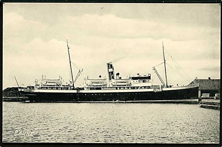 “Heimdal”, S/S, Dampskibsselskabet Bornholm af 1866 i Rønne. Colberg u/no. Kvalitet 9