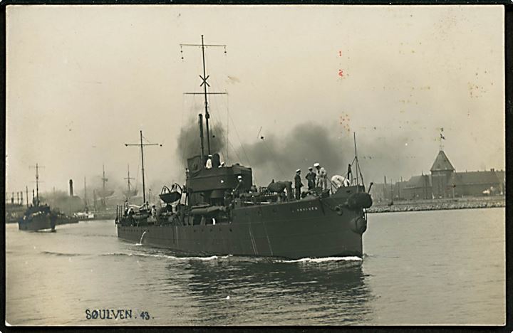 Marine. “Søulven”, torpedobåd. Fotokort no. 43. Kvalitet 7