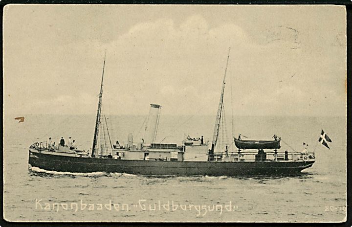 Marine. “Guldborgsund”, kanonbåd. Aug. P. Nielsen u/no. Anvendt 1923. Kvalitet 7