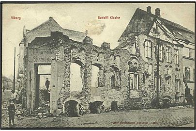 Budolfi Kloster efter branden i Viborg. V. Christensen no. 4426.