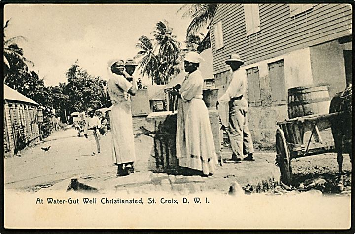 D.V.I., St. Croix, Christiansted, at Water-Gut Well. Lightbourn no. 20. Kvalitet 8