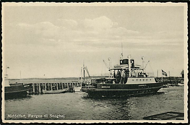 “Johanne II”, S/S, Middelfart Dampskibsselskab færge mellem Middelfart og Snoghøj. R. Olsen no. 439174. Kvalitet 8