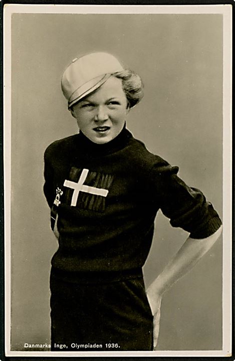 Sport. OL 1936. Svømning. Inge Sørensen, OL Deltager  og Europamester i London 1938. A. Vincent no. 3 Kvalitet 7