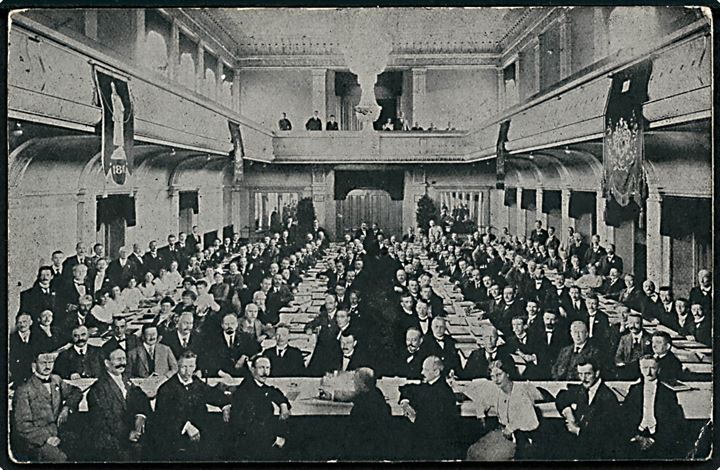 Enghavevejens Forsamlingsbygning, Dansk Typograf-Forbunds 7. Delegertmøde 1917. Fremad u/no. Kvalitet 7