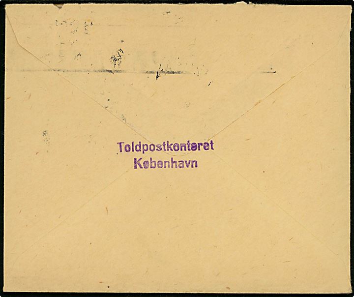 10 øre Bølgelinie på fortrykt kuvert Posttjeneste fra Toldpostkontoret sendt lokalt i København d. 19.5.1930.