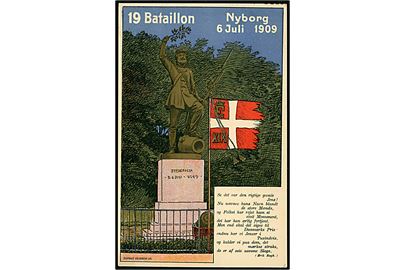 Nyborg, 19 Bataillon Nyborg d. 6.7.1909. Stenders u/no.
