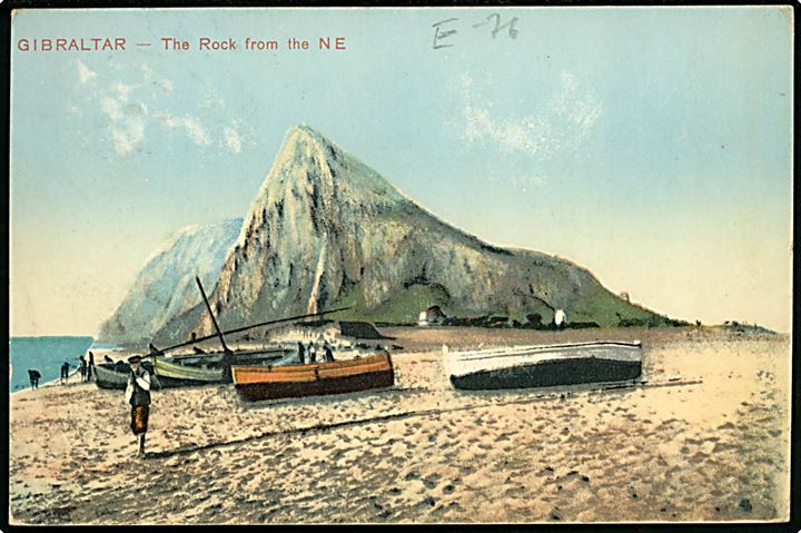 ½d Edward VII i parstykke på brevkort (The Rock from the NE) stemplet Gibraltar d. 6.5.1911 til Hamburg, Tyskland.