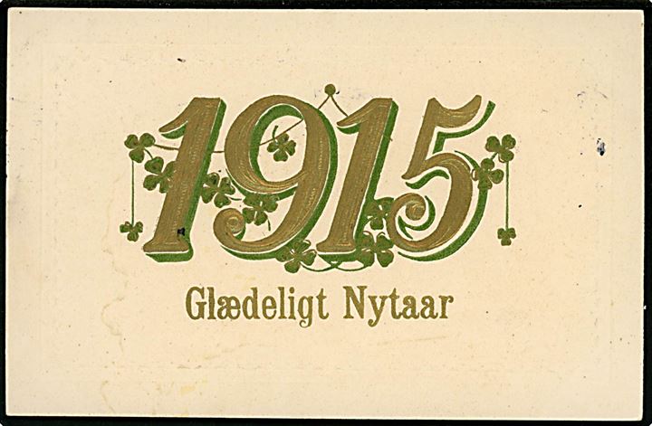 Nytårskort med årstal 1915. U/no. 