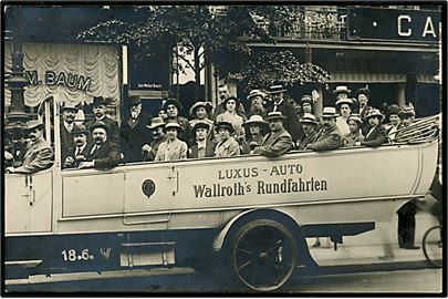 Berlin. Wallroth's Luxus Auto Rundfahrten. Fotokort M. Hampel, Berlin u/no. 