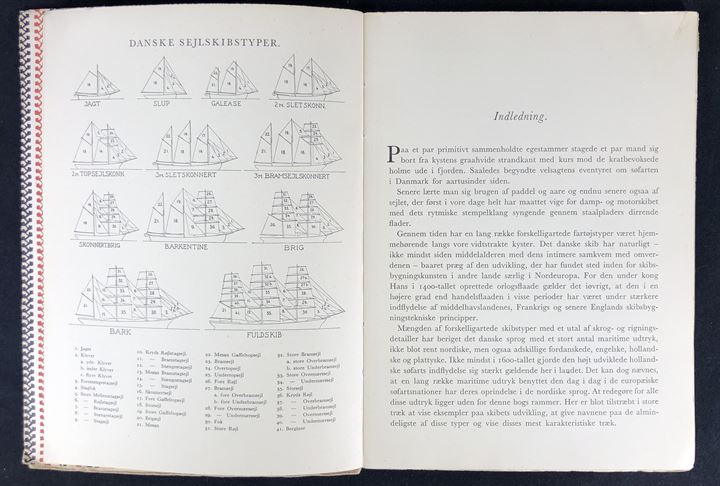 Danske Sejlskibe af B. v. Munthe af Morgenstierne. Illustreret bog med beskrivelse af 38 forskellige væsentlige sejlskibe. Thaning & Appels Billedserie. 