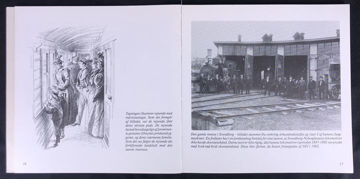 På sporet af Svendborg - Nyborgbanen af Arnold Andersen. 112 sider illustreret jernbanehistorie. Løs i ryggen.