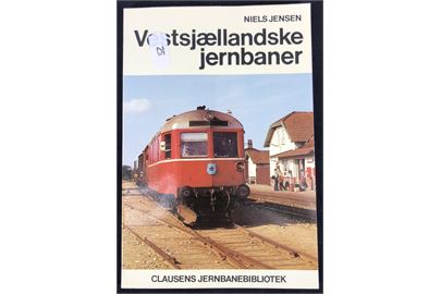 Vestsjællandske jernbaner af Niels Jensen. 103 sider jernbanehistorie. Clausens Jernbanebibliotek.