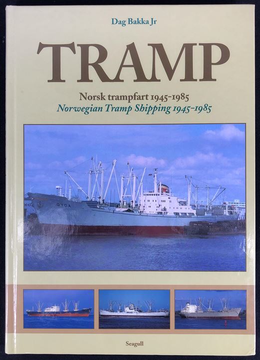 Tramp - Norsk Trampfart - Norwegian Tramp Shipping 1945-1985 af Dag Bakka Jr. 247 sider illustreret søfartshistorie og skibsliste.