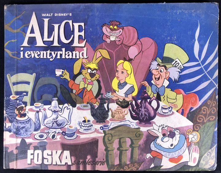 Walt Disney. Alice i eventyrland. Komplet Foska album på 42 sider med alle 144 samlemærker indklæbet.