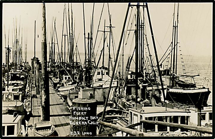 Amerikanske fiskefartøjer i Eureka, Humbolt Bay, California. 