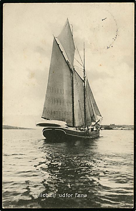 Sejlskib i Lillebælt ved Fænø, Hansen & Bryde no. 5368.