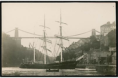 Kylemore, 3-mastet bark af Faaborg i Bristol kanalen. Fotokort u/no.