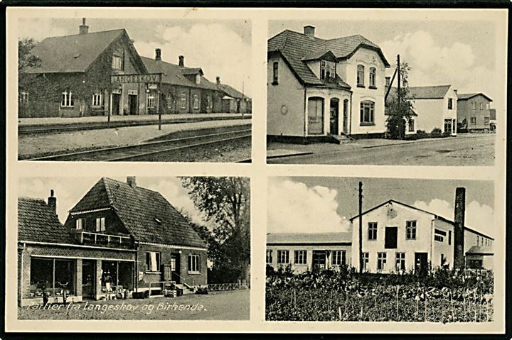 Langeskov og Birkende med Langeskov station. H. Schmidt no. 4865.