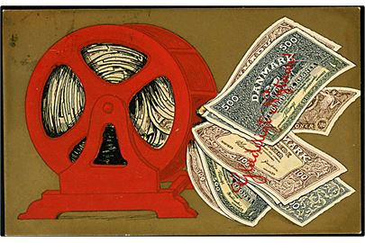 Seddelautomat med pengesedler. A. Vincent serie 305/3.