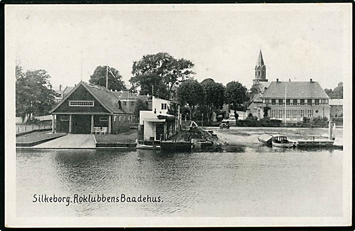 Silkeborg, Roklubbens bådehus. Stenders no. 64551.