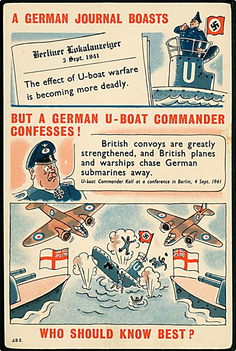 Britisk propaganda: The Effect of U-boat warfare is becoming more deadly. No. 51-2228.
