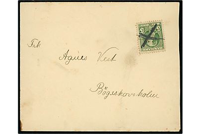 5 øre Chr. IX single på lokalbrev med indhold dateret i Gaabense d. 10.5.1906 og annulleret med blækkryds til Bøgeskovsholm. 