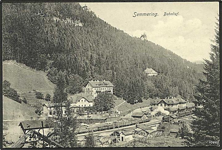 Banegaarden i Semmering, Østrig. Würthle no. 10862.