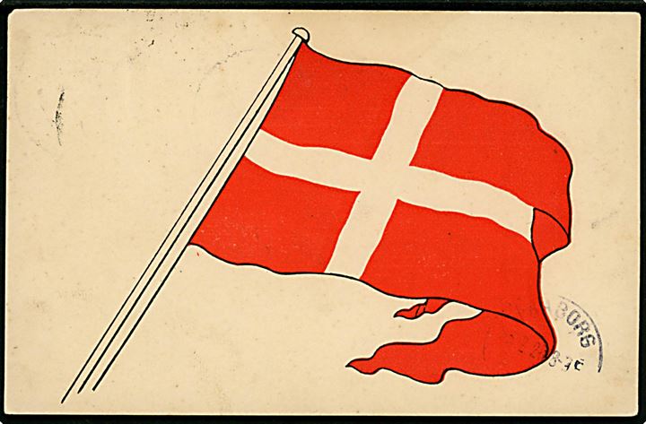 5 pfg. og 10 pfg. Fælles udg. på brevkort (Dannebrog) annulleret Sonderburg **C d. 2.2.1920 til Faaborg, Danmark.