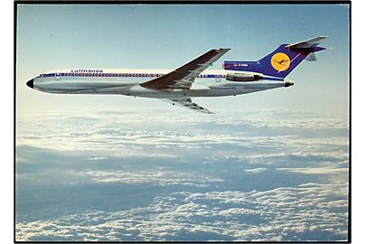 Boeing 727 D-ABHI Mönchengladbach fra Lufthansa. Reklamekort.