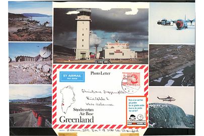 1,30 kr. Margrethe på Sondrestrom Air Base Photo Letter stemplet Sdr. Strømfjord d. 16.1.1980 til Åbenrå, Danmark.