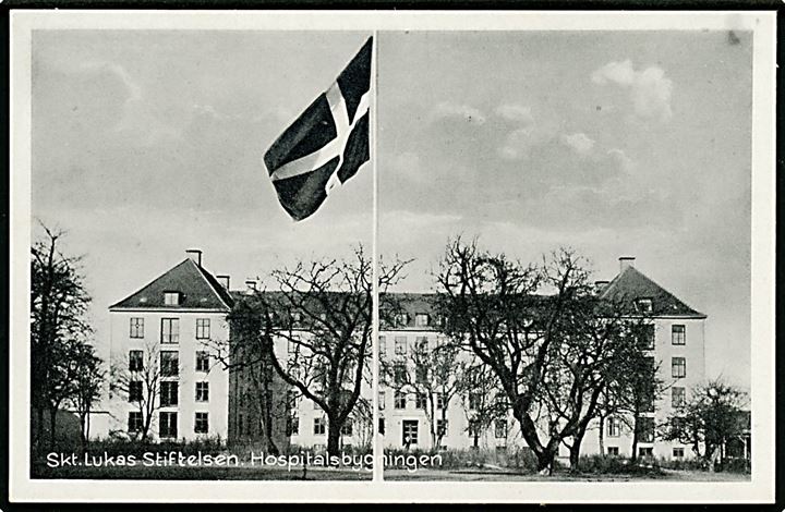 Hellerup, Skt. Lukas Stiftelsen, Hospitalsbygningen. Stenders no. 69081.