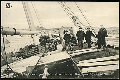 Cabral, S/S, britisk dampskib strandet og slået til vrag ved Lodbjerg d. 10.1.1907. C. Buchholtz no. 9623.