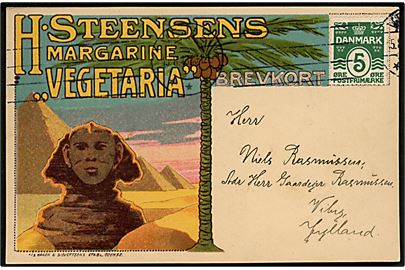 H. Steensens Margarine Vegetaria. Reklame-postkort. A/S Hagen & Sievertsens Etabl. U/no.