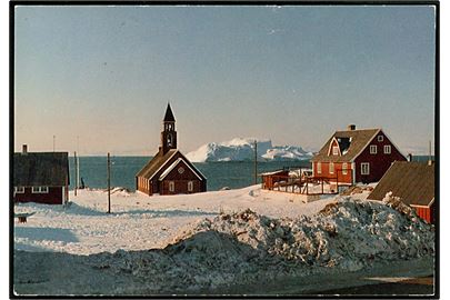 Jakobshavn, kirke i sne. KGH no. 218.