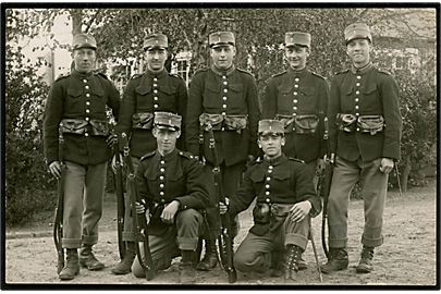 Soldatergruppe under 1. Verdenskrig. Fotokort u/no.