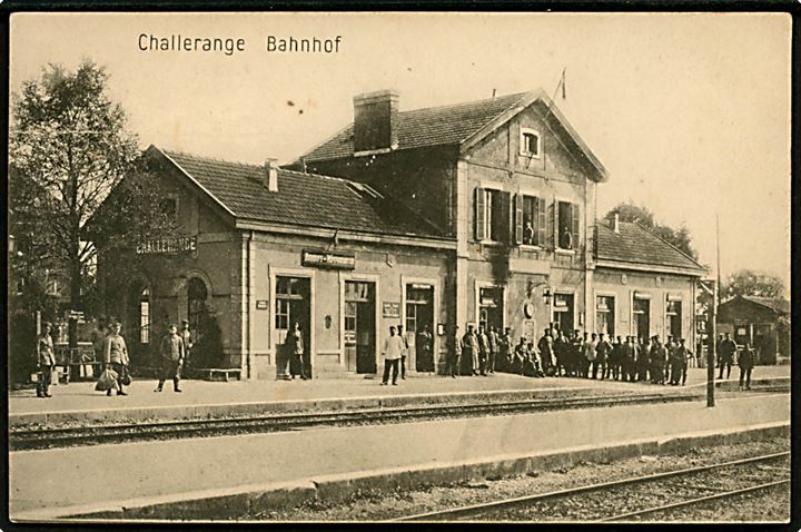 Frankrig. Challerange Bahnhoff. Schmitzsche Buchhandlung Köln u/no. 